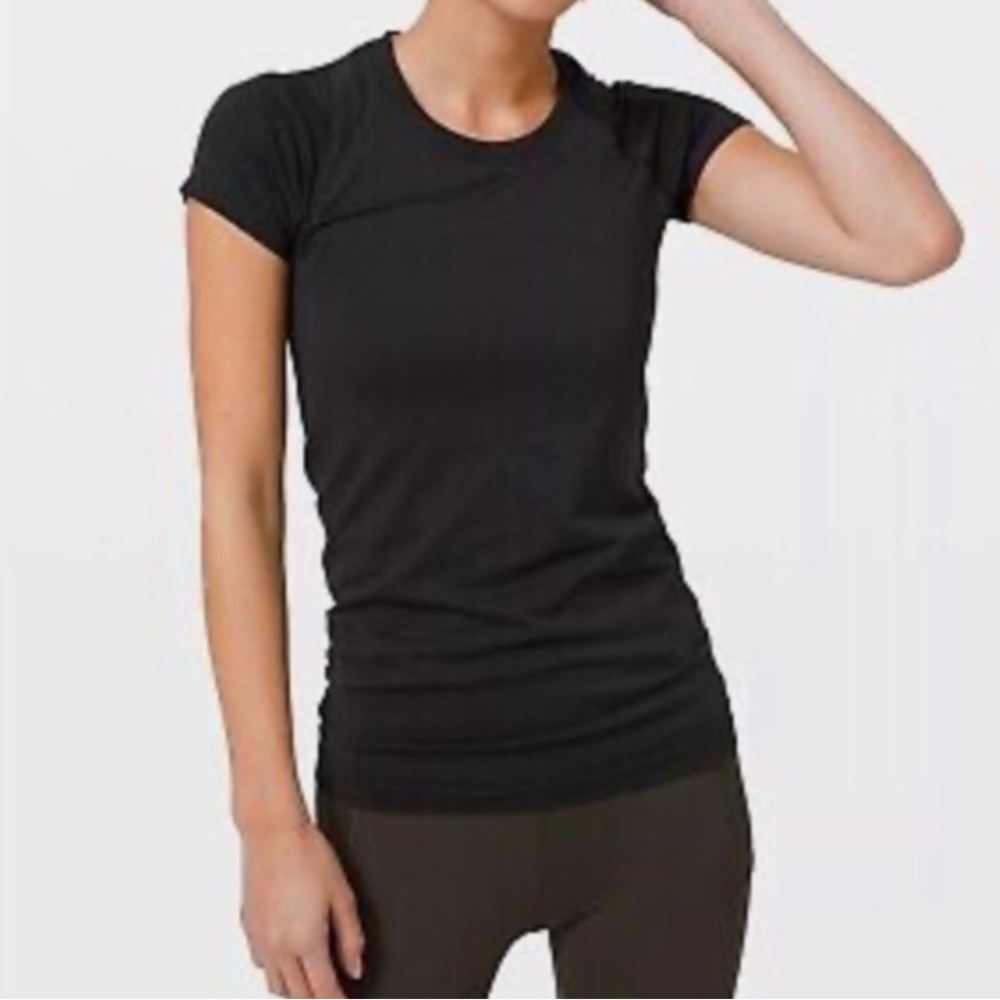 Lululemon swiftly tech short sleeve, black T-shirt shirt top 8